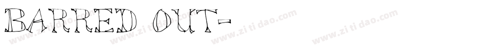 Barred out字体转换